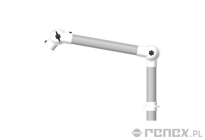 ALSIDENT usisna ruka 645 mm za sustav ALUMINIUM 50, montaža na stol, crni spojevi
